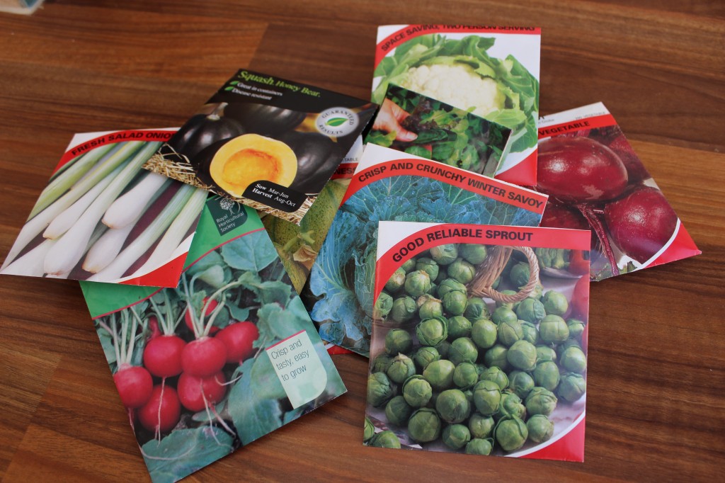 Vegetable seed packets