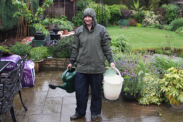 Gardening-in-rain